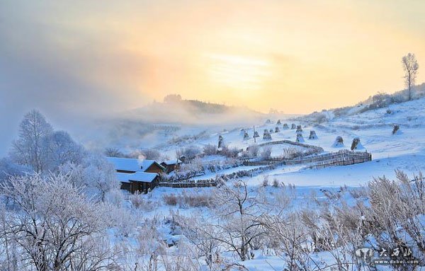 吉林松岭 水墨雪村